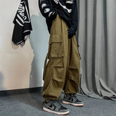Voguable Black Cargo Pants for Men Oversize Cargo Trousers Male Green Loose Casual Japanese Streetwear Hip Hop Pocket Big Size voguable