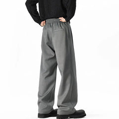 Grey Black Suit Pants Men Fashion Society Mens Dress Pants Korean Loose Casual Wide Leg Pants Mens Office Formal Trousers M-3XL voguable