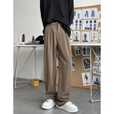 Brown Black Suit Pants Men Fashion Social Mens Dress Pants Korean Loose Business Casual Pants Mens Office Formal Trousers M-3XL voguable