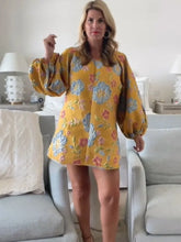 Elegant Printed Women's Jacquard Waist Dress Fashion O Neck Lantern Sleeve Short Vestidos Autumn Lady Party Chic Streetwear voguable