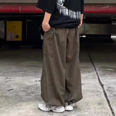 Voguable Vintage Baggy Cargo Pants Men Parachute Wide Leg Trousers Male Oversize Retro Loose Casual Japanese Streetwear Hip Hop voguable