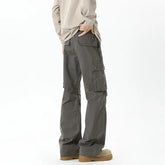 Cargo pants mens Large Pocket Loose Overalls Men's Outdoor Sports Jogging Tactical Pants Pure Cotton Casual Work Pants