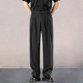 Voguable Draped and Casual New Loose Iron-free Draped Straight Suit Trousers voguable