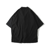 Button Up Solid Coloar Men's Shirt Summer Oversized Plain Basic Shirt for Man 2 Colors voguable