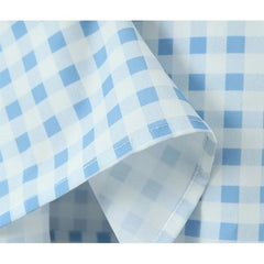 YENKYE Summer Women Sexy Thin Straps Blue White Plaid Sling Dresses Midi Long Pencil Dress Holiday Robe voguable