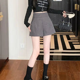 Voguable Black suit and shorts for women in spring and summer temperament wear high-end starry sky sequins high waist casual wide legs voguable