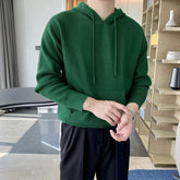 New Japanese Leisure Men's Hooded Sweater Trendy Harajuku Preppy Style Long Sleeve Hoodies Autumn Casual Vintage Warmth Knitwear voguable