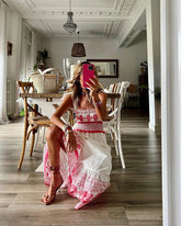 Voguable Print Spaghetti Strap Sexy Long Party Dress Dance Wear Costume Summer Sleeveless Sun Dresses Chic Vestidos New voguable