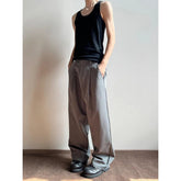 Grey Black Suit Pants Men Fashion Society Mens Dress Pants Korean Loose Casual Wide Leg Pants Mens Office Formal Trousers M-3XL voguable