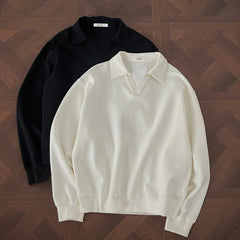 Long sleeve t Shirt men 2025 Arrival Men Polo Shirt Solid Color Casual Relaxed Fit Collar Tops Autumn Fall Fashion Mens Clothing voguable