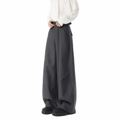 New Pants Men Fashion Casual Solid High Street Simple Hip-hop Wide Leg Trousers All-match Korean Style Loose Temperament College voguable