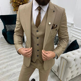 Voguable New Classic Wedding Suits For Men 3 Piece Slim Fit Best Man Groom Tuxedo Formal Dinner Prom Suit Male Clothes(Blazer+Vest+Pants) voguable