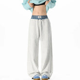 Spring Black Casual Pants Men Oversized Wide Leg Pants Men Grey Sweatpants Streetwear Loose Sports Pants Mens Joggers Trousers voguable