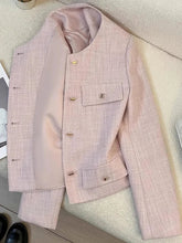 Elegant Women Pink Blazer Coat Sweet Long Sleeve Fashion Slim Suit Jacket Korean Chic O Neck Female Fall Winter Casual Outwear voguable