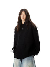 Hip Hop Y2K Gray Cardigan Sweaters Women Loose Streetwear V Neck Design Knitted Coat Casual Vintage Long Sleeve Bf Gothic Tops voguable