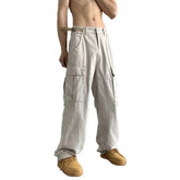 Men Casual Multiple Pockets Pants Work American Style Hip-hop Summer Full-length Fashion Loose Trendy Chill Ins New Creativity voguable