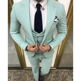 Voguable Latest Wedding Tuxedo Men Suit Slim Fit Peaked Lapel One Button Best Man Groomsmen Blazer Formal Prom Wedding Suits For Men voguable