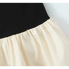 Sexy Elegant Women Patchwork Strapless Mini Dress Summer Party Robe