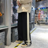 Voguable Hong Kong Style Spliced Wide Leg Casual Pants Men's and Women's Versatile Pants Sports Pants Loose Pants Trendy voguable