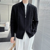 Autumn Winter KPOP Fashion Style Harajuku Slim Fit Tops Loose All Match Casual Cardigan Outerwear Zipper Long Sleeve Sweaters voguable