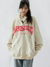 Y2K Retro Corduroy Jacket Women Letter Long Sleeve Harajuku Streetwear Coats Vintage Pockets American Bf Hooded Tops Fall voguable