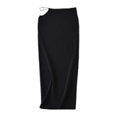 Voguable Women Black Sexy Cut Out Knit Top O Neck Sleeveless Female Summer Crop Tank Tops voguable