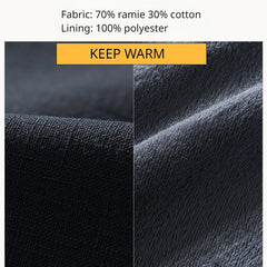 Voguable Autumn Winter New Casual Plush and Thickened Warm Suit Jacket for Men Ramie Loose Vintage Blazers for Men voguable
