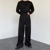 Voguable 2024 New Original Splicing Design Casual Pants Men's Trendy Loose Straight High Street Elegant Wide Leg Trousers voguable