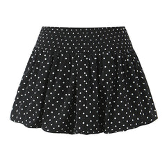 American Retro Elastic Waist Polka Dot Mini Skirt Women Holiday Summer Short Bud Skirts Y2K New voguable