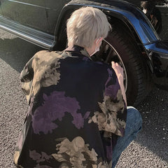 Summer Short Sleeved Shirt Men Retro Printed Shirt Mens Streetwear Loose Flower Shirts Mens Hawaiian Shirt Man Large Size 5XL voguable