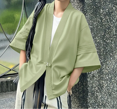 Men Shirt Solid Color V Neck Half Sleeve Casual Cardigan Men 2025 Oversize Pleated Fashion Male Tops Shirts Streetwear voguable