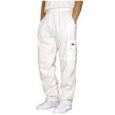 KPOP Fashion Style Harajuku Slim Fit Trousers Loose All Match Sweat Pants Solid Pockets Patchwork Straight Cylinder Cargo Pants