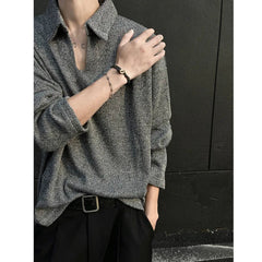 Spring Hoodie Men Oversized Casual Lapel Sweatshirt Men Korean Loose Pullover Hoodie Mens Hoody Male Long Sleeved T-shirt voguable