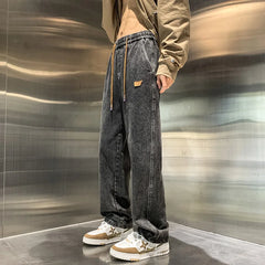 Retro Hip Hop Harajuku Oversized Mens Jeans Pants Loose Straight Wide Leg Denim Trousers gotmes-shop