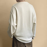 Spring New Striped Textural T-shirt For Men Long Sleeve Simple All-match Tops Korean Casual Solid Color Male Female Loose Tees