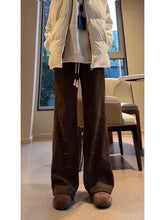 Voguable Men's Casual Straight Leg Cotton Fce Lined Velvet Pants Autumn Winter Leisure Sle Embroidered Trousers Comfortable Long ... voguable