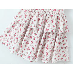 YENKYE Sweet Women Floral Print Slim Mini Dress Cute Spaghetti Strap Chic Backless Holiday Party Dresses Summer Beautiful Robe voguable