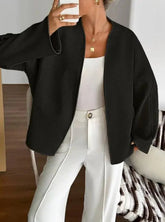 Voguable Autumn/Winter New Women's Fashion Leisure Resort Tie Long Sleeve Suit Coat Women's Wear voguable