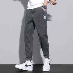 Spring Autumn Y2K Korean Vintage Harajuku Jeans Men Male Clothes Loose Casual Trousers Stretch Leggings Trend All Match Pants voguable