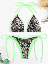 Voguable Sexy Micro Bikini 2024 Women Pink Leopard Print Neon Double Side Push Up Swimsuit Brazilian Beach Bathing Suit Thong Swimwear voguable
