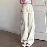 Voguable American Vintage Jeans Women Streetwear Casual High Waist Denim Pants New Spring Fashion High Street Baggy Cargo Trousers voguable