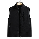 Outdoor Sleeveless Coats Vests Male Warm Cotton Waistcoat Autumn Jackets Thick Vests Man Classic Lamb Cashmere Men Fleece Vest voguable