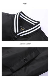 Men's spring and fall varsity jacket Solid color Korean fashion loose baseball uniform couple windproof waterproof bomber jacket voguable