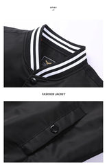 Men's spring and fall varsity jacket Solid color Korean fashion loose baseball uniform couple windproof waterproof bomber jacket voguable