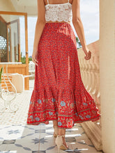Voguable Dance Costume Print Floral Maxi Skirts Women Party A-Line High Waist Long Skirt Holiday Boho Faldas Mujer voguable