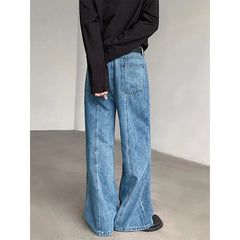 Baggy Blue Jeans Men Oversized Retro Straight Jeans Men Streetwear Korean Loose Wide Leg Jeans Mens Denim Trousers M-2XL voguable