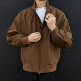 Spring Beige Jacket Men Casual Black Motorcycle Jacket Men Streetwear Hip-hop Loose Bomber Jacket Mens Black Baseball Jackets voguable