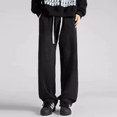 Streetwear Men's Clothing Jeans Loose Straight Casual Fashion Baggy Denim Trousers Solid Color New Korean Drawstring Men Pants voguable