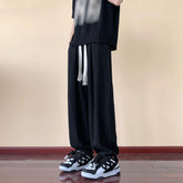 Cotton and Linen Casual Baggy Pants Men Summer Thin Large Size Loose Wide Leg Pants American High Street Sports Straight Pants voguable