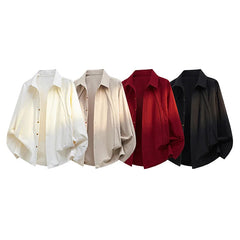 Voguable plus Size Men's Oversized Autumn Chic Shirt Loose Fit Long Sleeve Solid Loose Shirt for Streetwise Elegance M-XXXXXL voguable